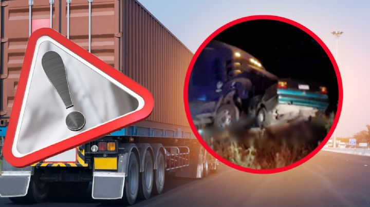 Muere prensado en su auto tras impactarse contra un tráiler