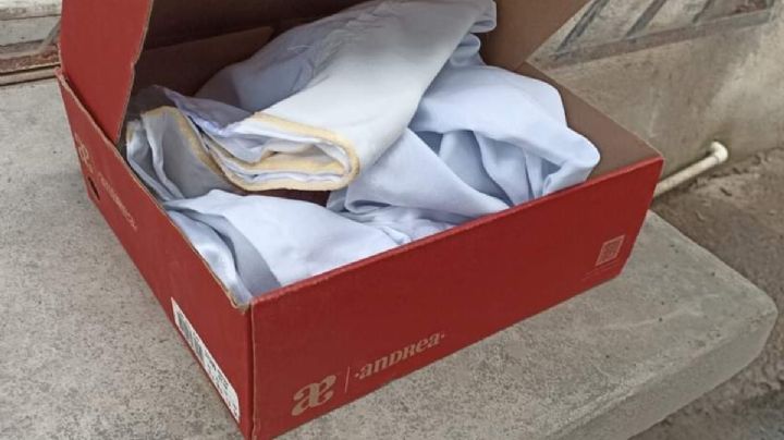 Abandonan a bebé recién nacido en caja de zapatos en Tlalixcoyan