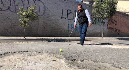 VIDEO: “Hoyo en uno”… baches ahora son campo de Golf… en calles de Edomex