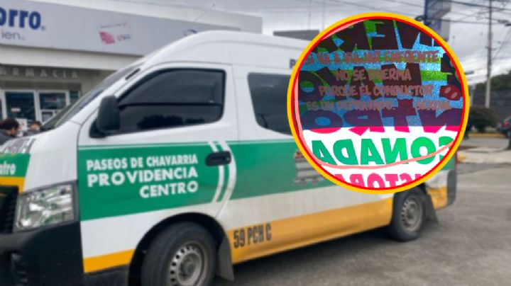 Denuncian a combi de Mineral de la Reforma por letreros misóginos | FOTO