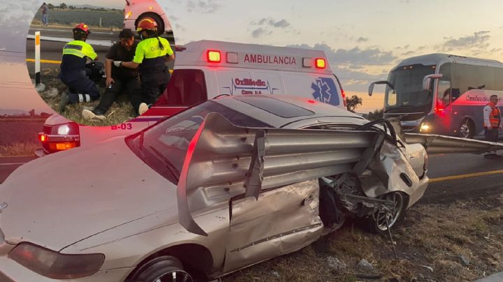 Parte su auto y vive de milagro