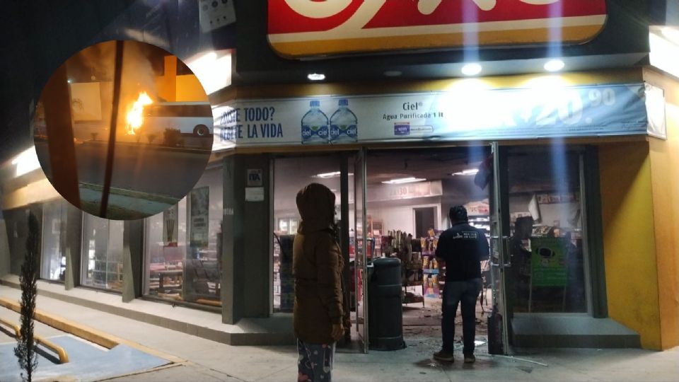 Los delincuentes volvieron a incendiar tiendas Oxxo y camiones.