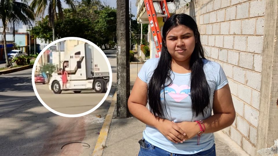 La joven atrapó a las y los usuarios de las redes sociales, luego de que defendió a su colonia de un tráiler que se llevó los cables.