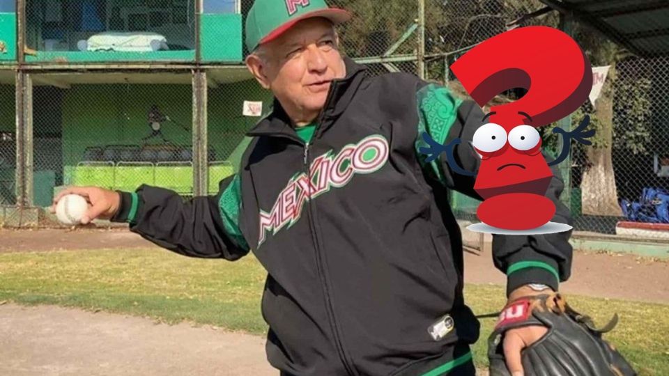 El mandatario practicó beisbol con un jersey verde y dando un batazo que se fue de 'hit' por el jardín central.