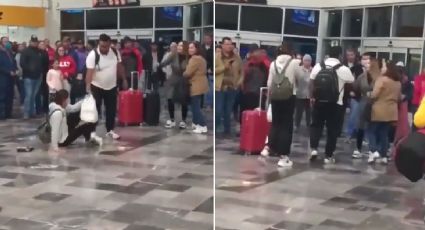 Llega con su novia al aeropuerto y lo recibe su esposa | VIDEO