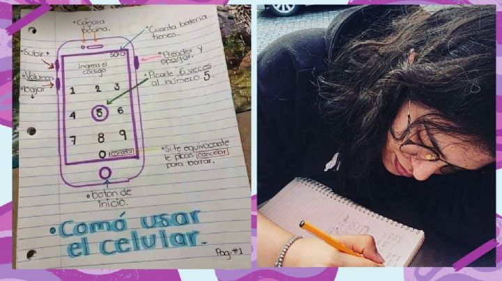 Nieta crea manual para que su abuelita aprenda a utilizar el celular