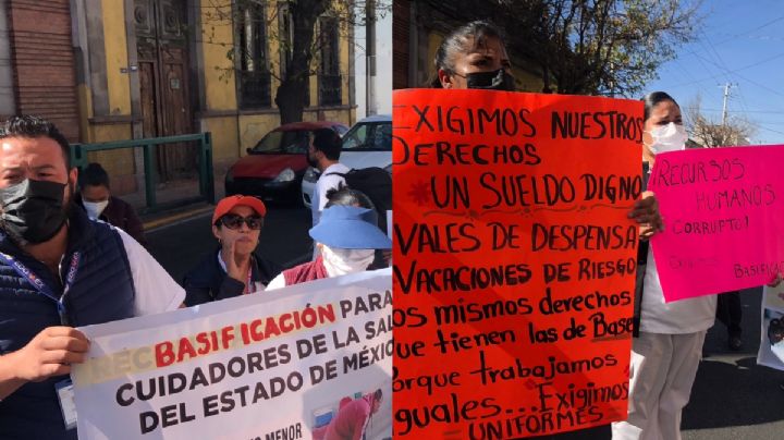 "Nos corrieron mediante WhatsApp"; protestan trabajadores del Instituto de Salud del Edomex