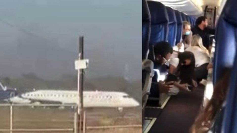 En imágenes compartidas en redes sociales se observa a una aeronave que recibió un impacto de bala en la parte trasera del fuselaje y habría dañado el sistema hidráulico