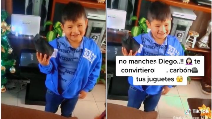 VIDEO: Una carnita asada; la reacción de Diego ante el regalo que le dejaron los Reyes Magos