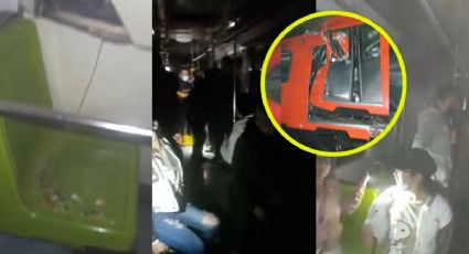 VIDEO: ¡Estamos tirados! ¡Vean cómo quedó el metro vean!", narró Edgar desde el túnel