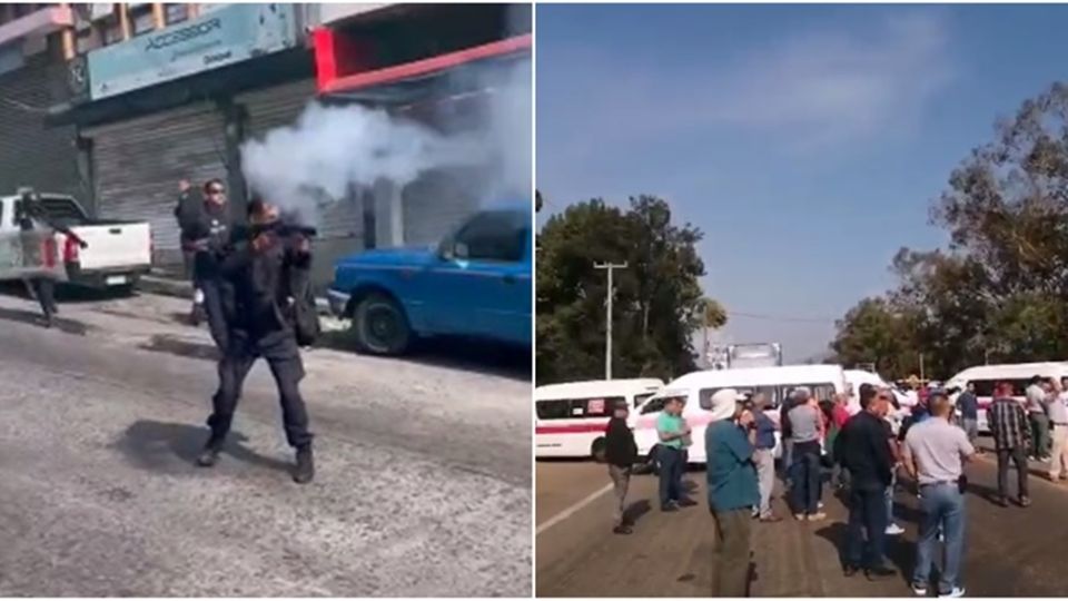 La manifestación fue frenada a macanazos y con gases lacrimógenos por el personal policial