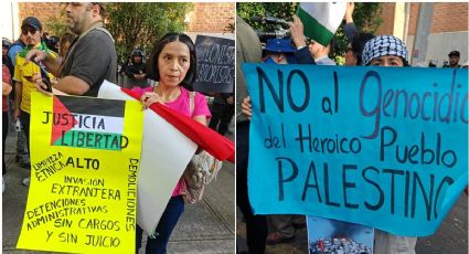 “Alto al genocidio contra Palestina”: activistas frente a Embajada de Israel en México