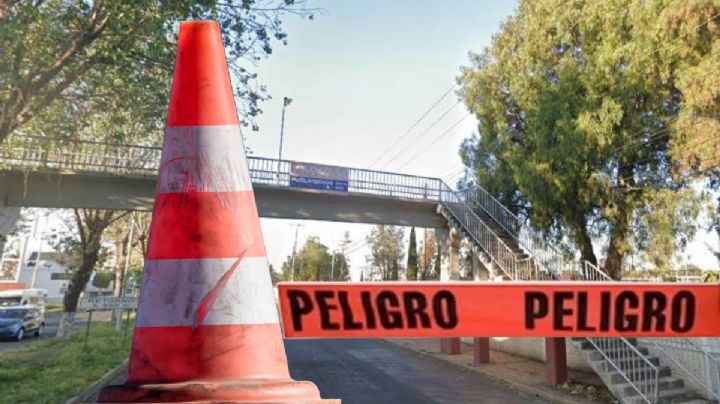 Peligro de colapso: Otro puente peatonal clausurado en Pachuca