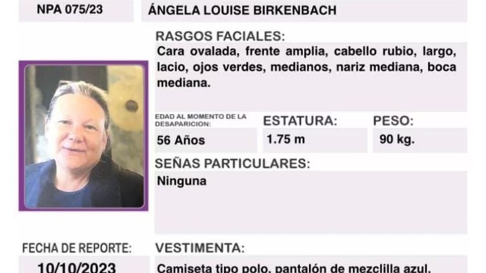 Ángela Louise Bikenbach tenía triple nacionalidad