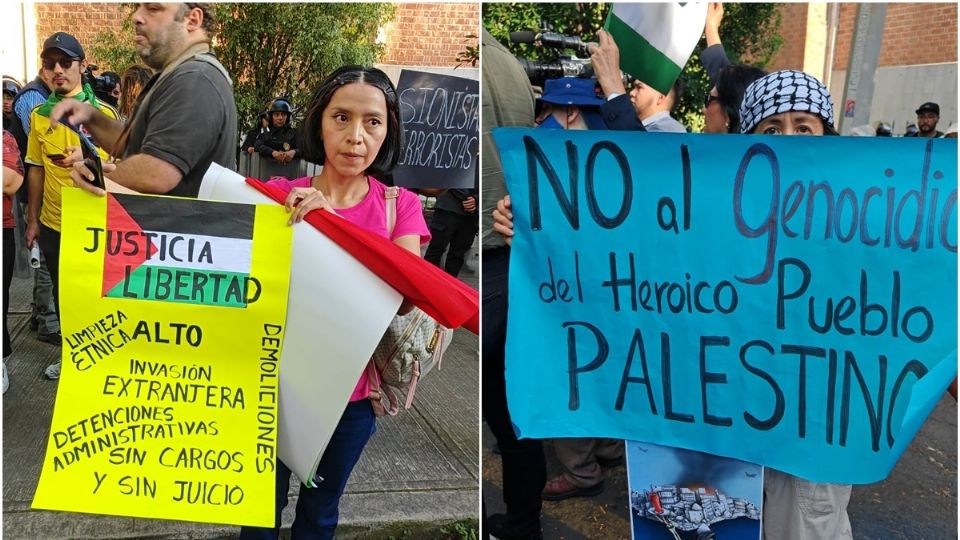 Mexicanos protestan en Embajada de Israel