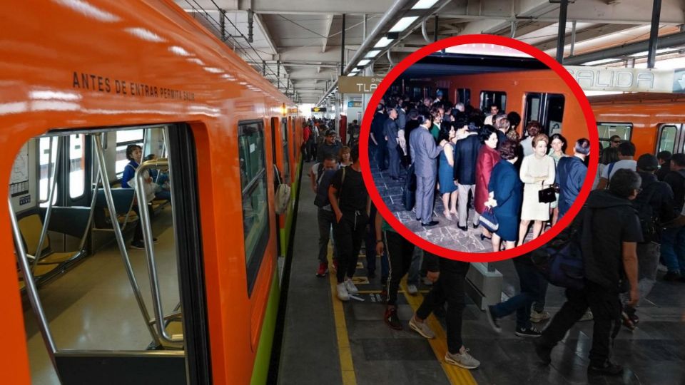 Las personas tratan de guardar un orden a la hora de abordar los trenes