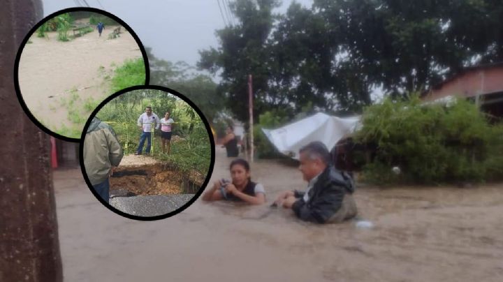 Frente Frío 6 deja 200 familias inundadas en Moloacán; agua llegó a 2 metros de altura