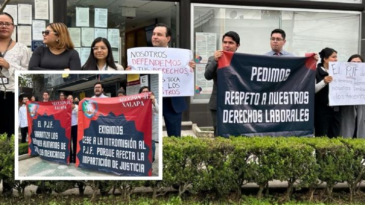 Desaparición de fideicomisos: En Veracruz, se unen a protesta nacional del Poder Judicial de la Federación