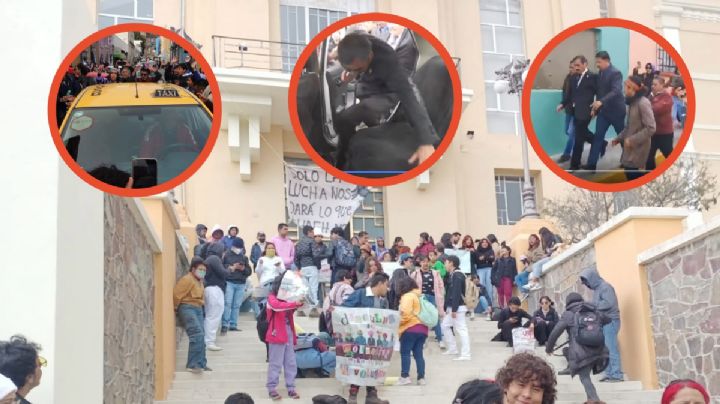 Así fue como el rector de la UAEH, Octavio Castillo, huyó de estudiantes en un taxi | VIDEO