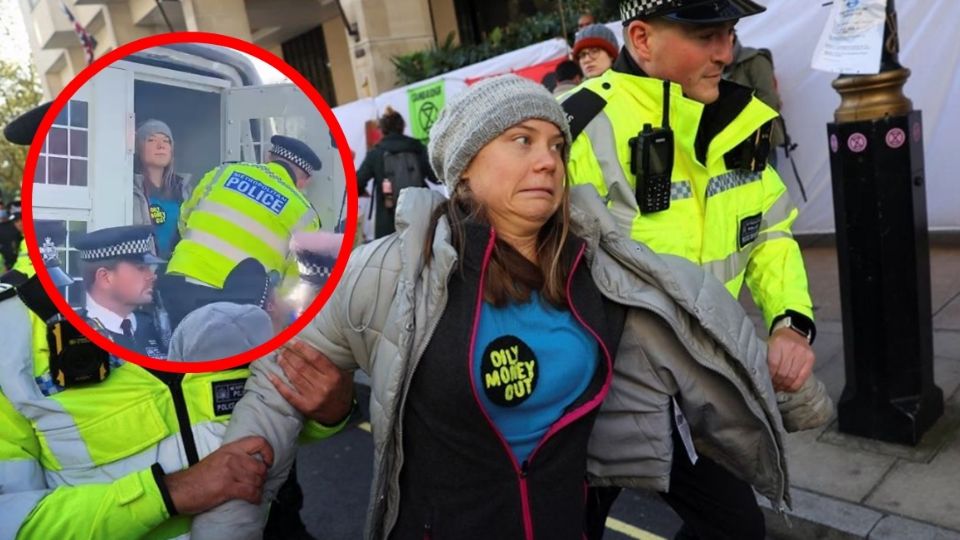 Greta Thunberg, activista sueca detenida en Londres.