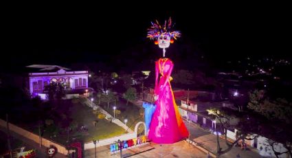 En este municipio de Veracruz se exhibe la catrina más grande de México