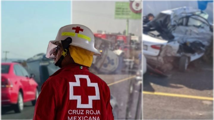 Trágico lunes en la México-Pachuca: tráiler deja un KIA como chicharrón | VIDEO