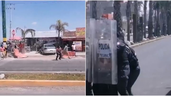 VIDEO: Chocan vecinos y policías en Tecámac