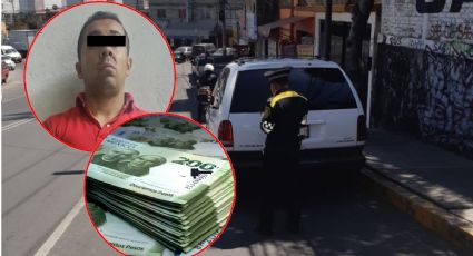 Lo detienen por una infracción de tránsito y le decomisan más de un millón de pesos