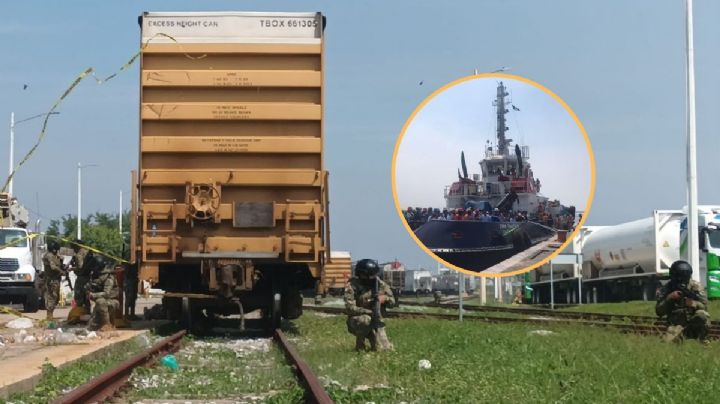 Así evacuaron el Puerto de Coatzacoalcos por simulacro de seguridad