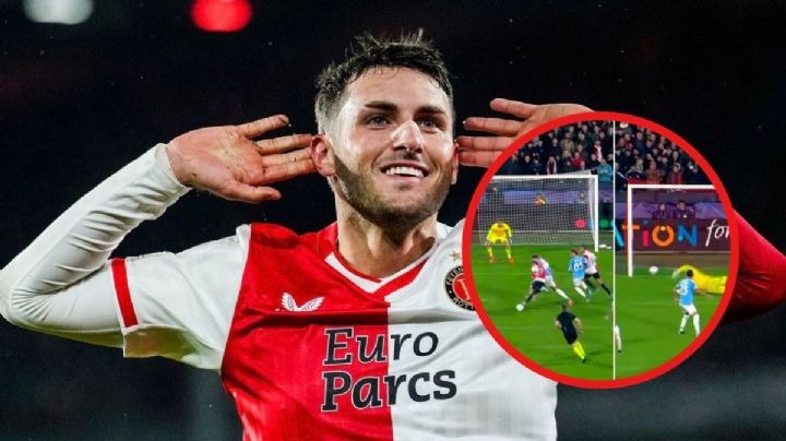 Debut soñado: Santiago Giménez metió dos goles en Champions League