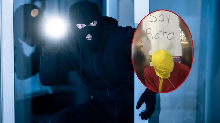 Amarrado y con el rostro embolsado pobladores de Tula retienen a presunto ladrón