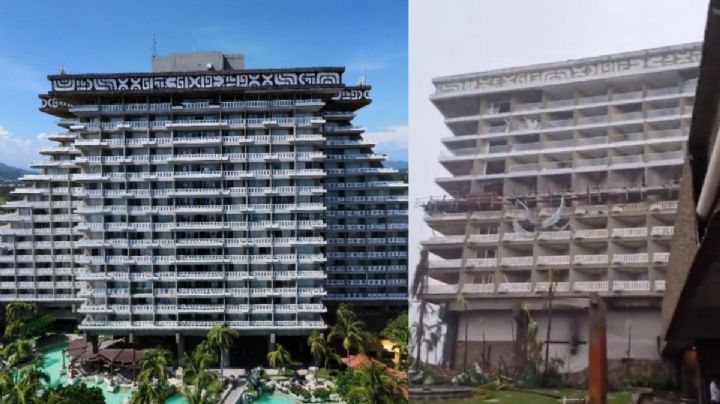 FOTOS | Así es el antes y después del Hotel Princess de Acapulco tras el paso del Huracán Otis