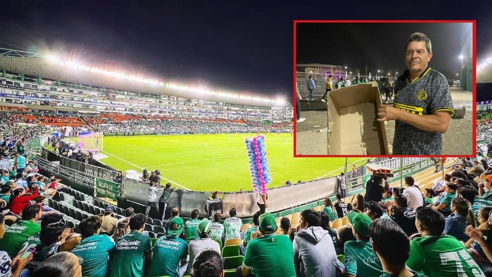 Santiago logró vender toda su mercancía afuera del estadio.