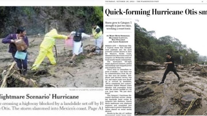 Así vieron The New York Times y Washington Post devastación en Acapulco