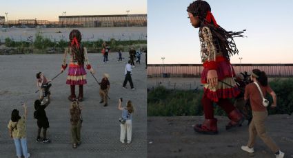 Ella es Amal, la “niña” migrante de 4 metros que simboliza esperanza y está de paso en Ciudad Juárez