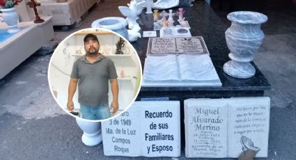 Víctor crea monumentos y lápidas para honrar a difuntos en Veracruz