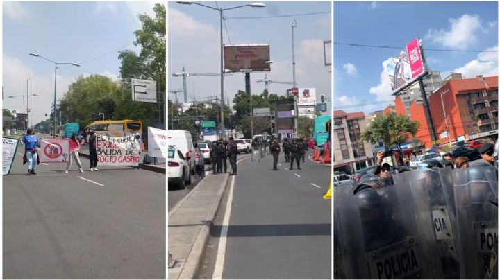 Protesta del Tecnológico de Pachuca llega a CDMX; granaderos los repliegan | VIDEO