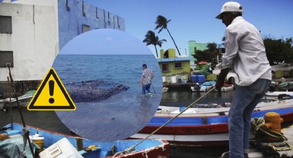 Manchas de chapopote llega a playas de Veracruz, reportan pescadores