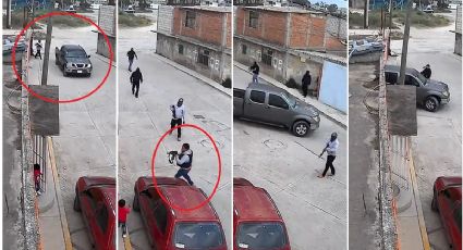 Captan en video presunto secuestro en Tepeapulco; comando tira portón con camioneta