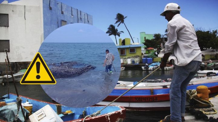 Manchas de chapopote llega a playas de Veracruz, reportan pescadores