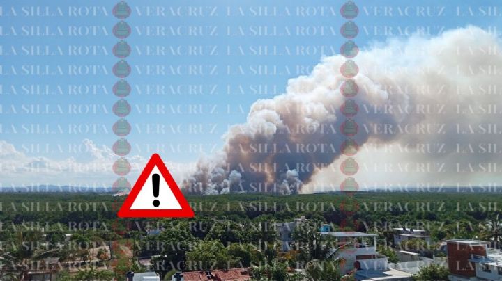 Incendio de pastizal pone en riesgo área natural protegida de Tecolutla, Veracruz