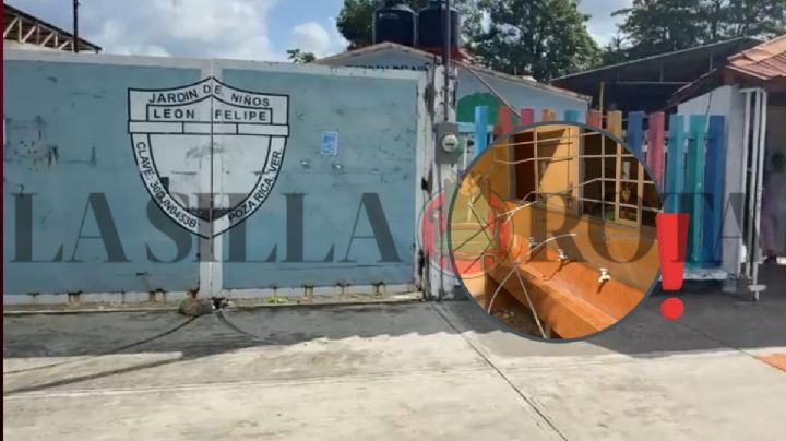 Ladrones saquean y destrozan jardín de niños en Poza Rica