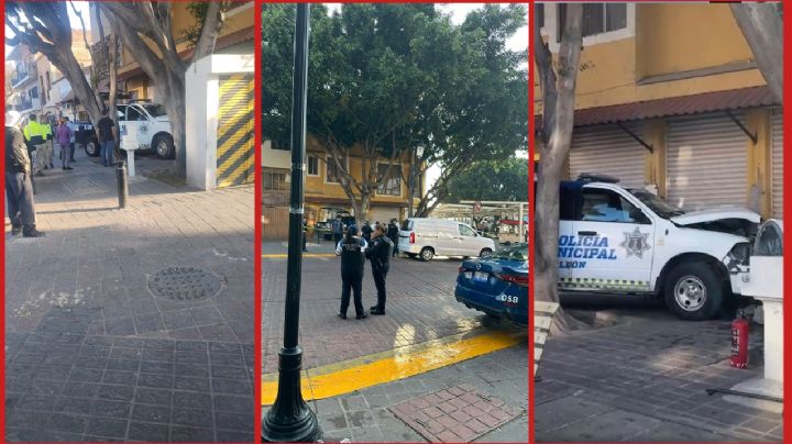 Choca patrulla en la Placita de las Vigas; 3 policías salen golpeados