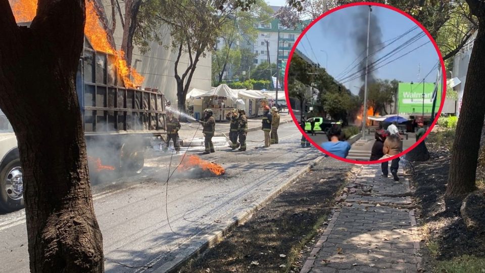 El lugar donde se incendió el camión de gas LP esta cerca de la zona de hospitales en Tlalpan