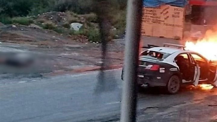 Asesinan a policía en Nuevo León e incendian su patrulla