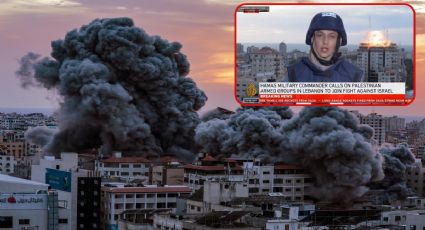 VIDEO | Cae bombazo cerca de periodista cuando transmitía en vivo la contraofensiva israelí desde Gaza