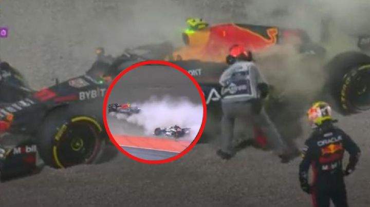 Así quedó el auto de Checo Pérez tras el brutal choque en el GP de Qatar