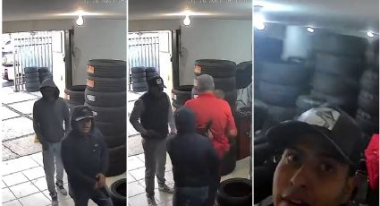 A punta de pistola, ladrones roban dinero y un auto en llantera de Pachuca | VIDEO