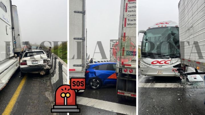 Por carambola, cierran autopista en Cumbres de Maltrata, Veracruz