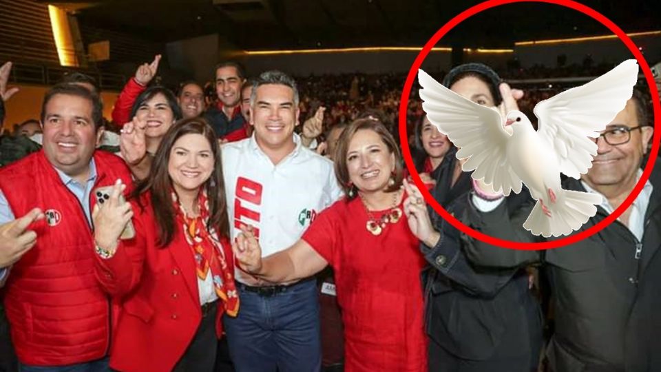 Xóchitl Gálvez y Alejandro Moreno.